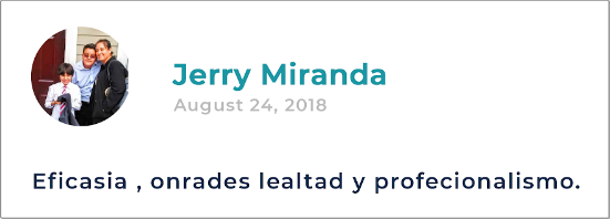 Testimony of Jerry Miranda